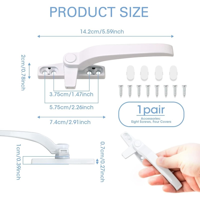 Glass Window Lock Handle 2Pcs  - đánh giá và giá Glass Door Hinge