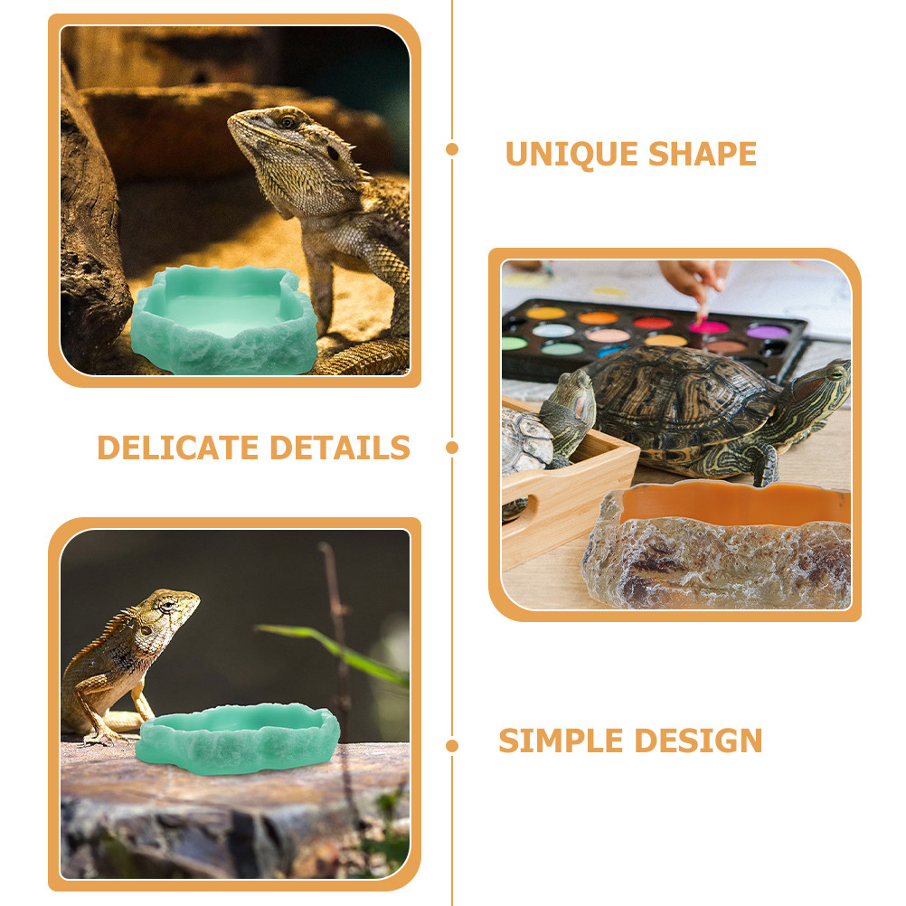 2Pcs Night Glow Reptile Food W - đánh giá và giá Water Dish Reptile