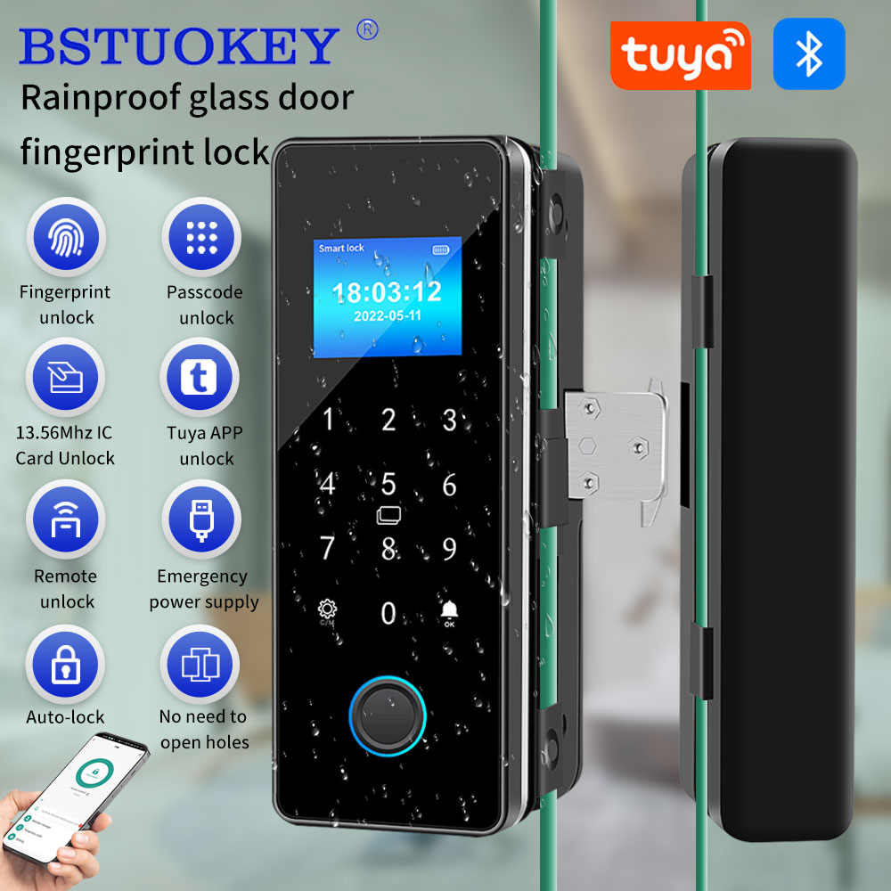 Waterproof Tuya APP Control Sl - đánh giá và giá Glass Door Hinge