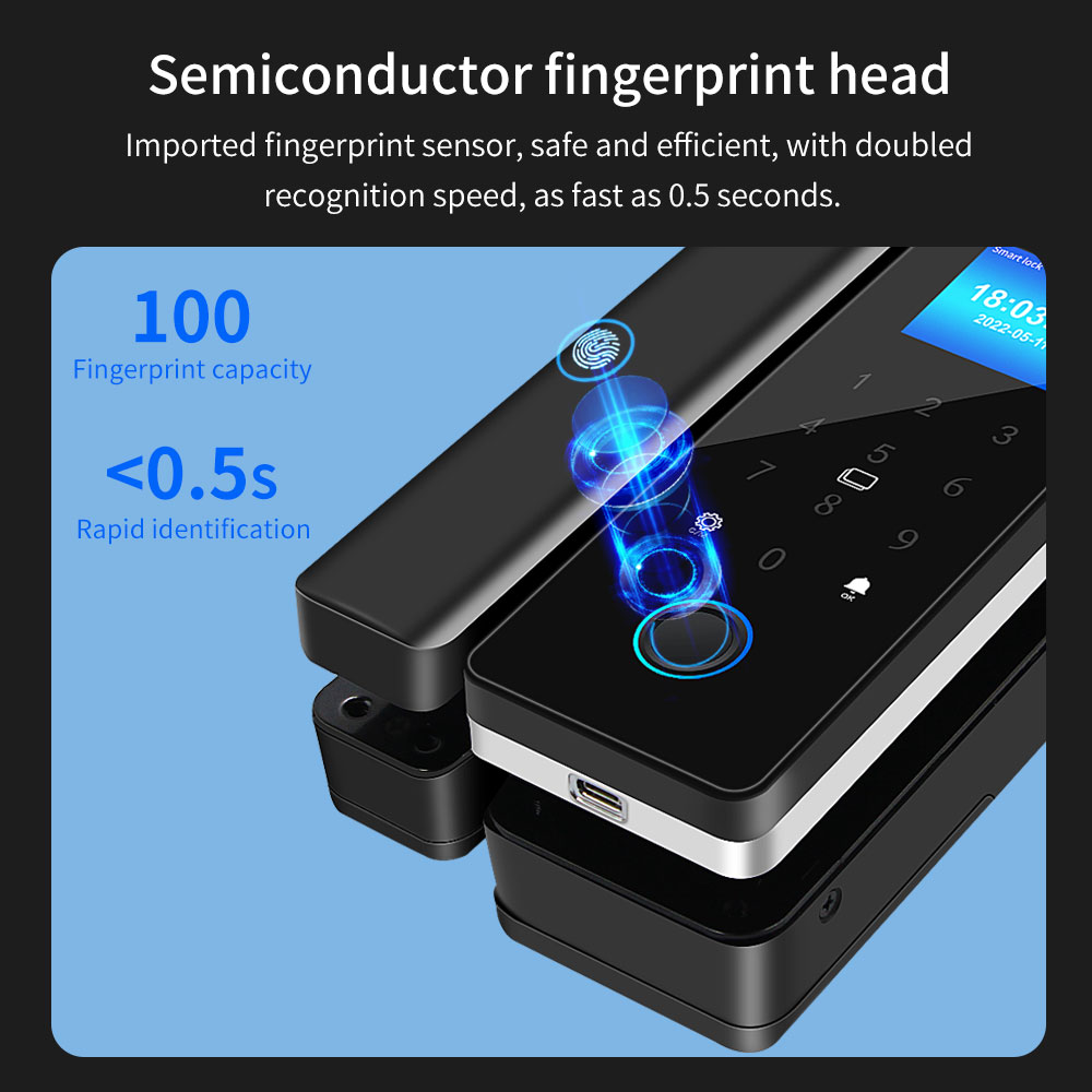 Waterproof Tuya APP Control Sl - đánh giá và giá Glass Door Hinge